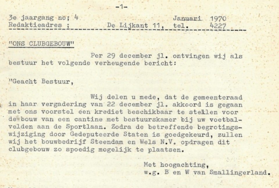 1970 kantine kennisgeving