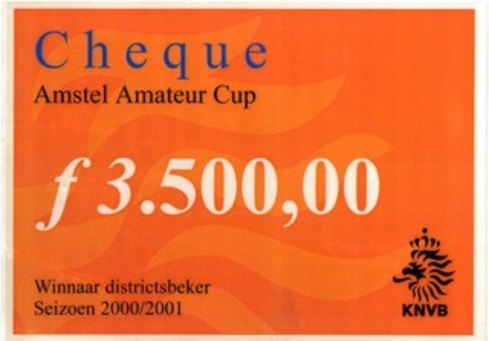 2001 Cheque districtsbeker 2000 01
