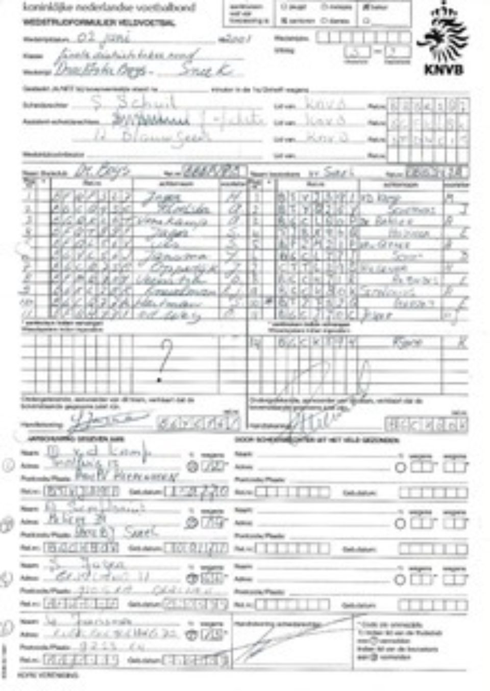 2001 Dr Boys 1 Sneek 1 wedstrijdform 2 jun 01