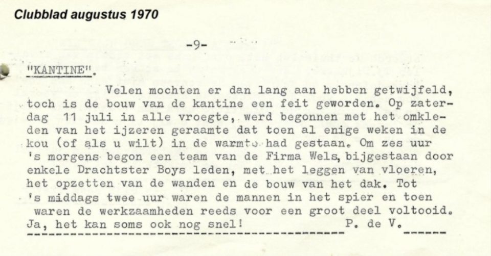 Clubblad 1970 kantine