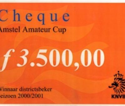 2001 Cheque districtsbeker 2000 01