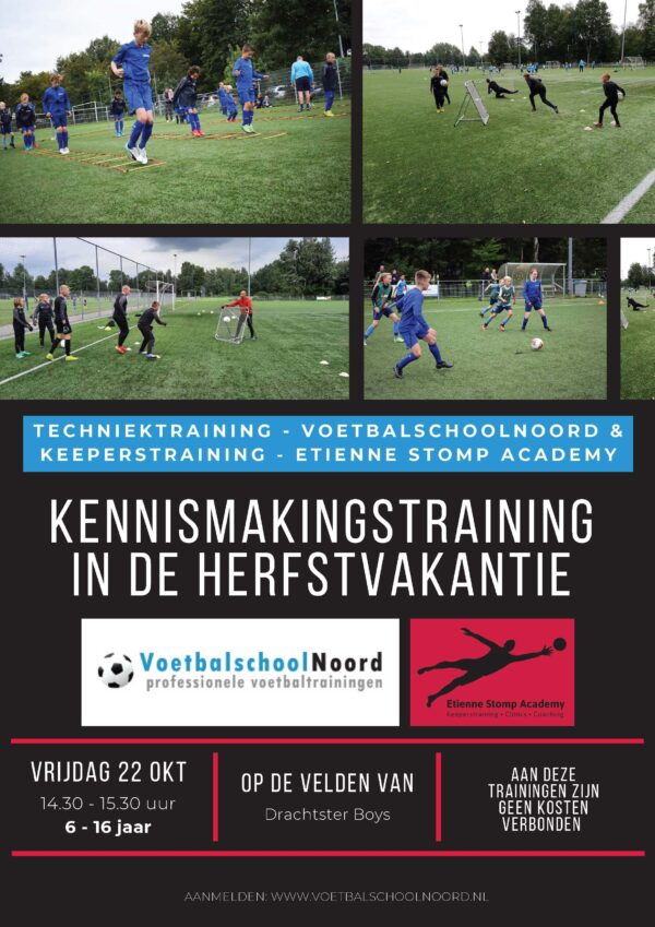 Kennismakingstraining poster A3 herfstvakantie 2021
